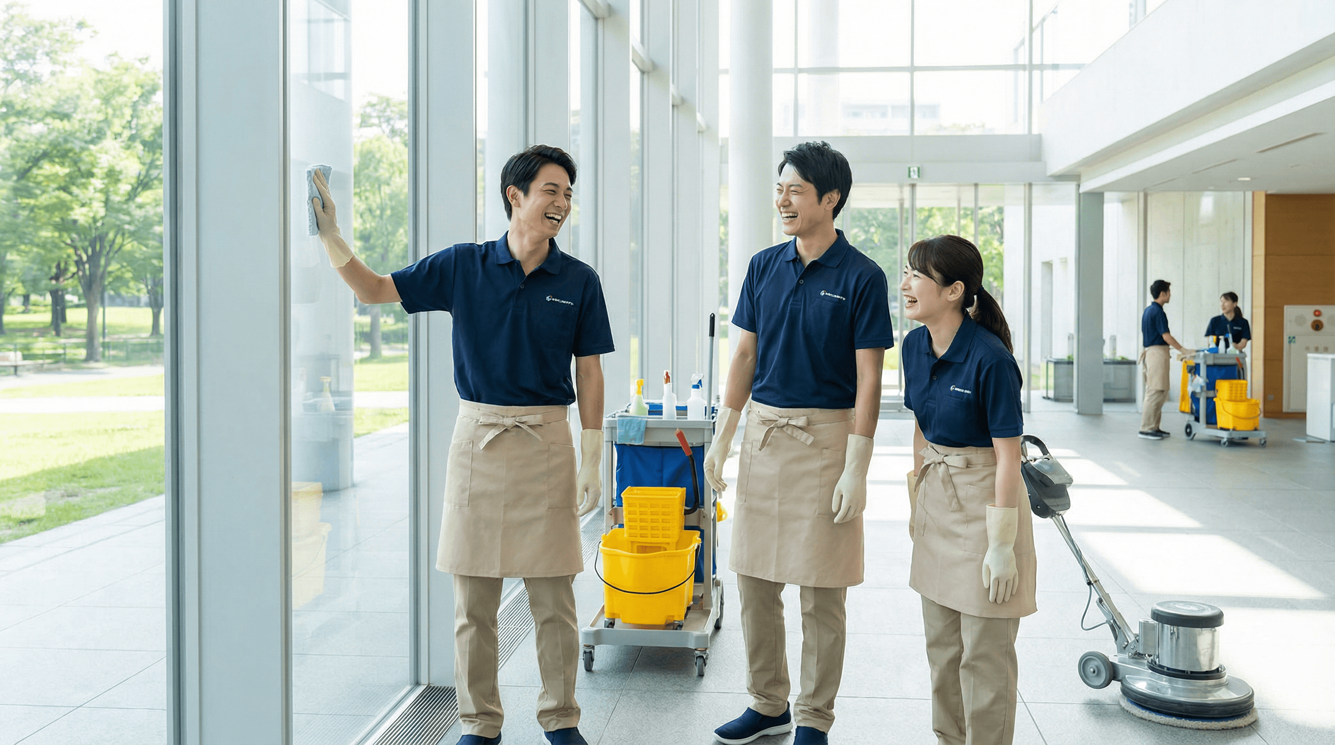 楽しそうに働いているスタッフ